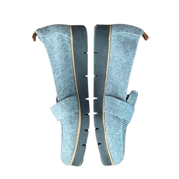 Dr. Scholl's Shoes Webster Loafer Grey Flannel w/ Plaid Pattern Vamp Size 8.5 - Picture 4 of 11